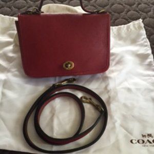 Coach Red Cross Body Shoulder Handbag (Vintage)